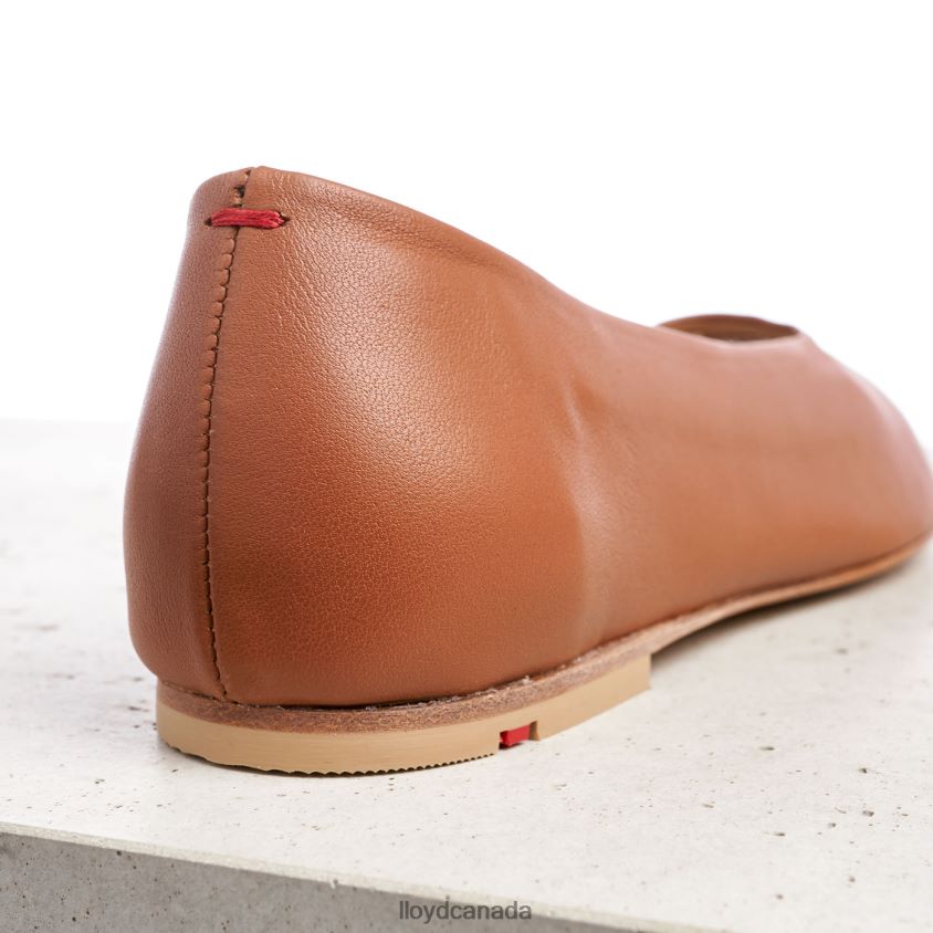 LEATHER BALLERINA LLOYD Women brown R084ZF1256 Shoes