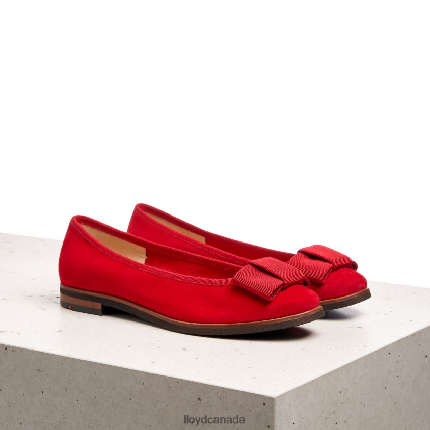 LEATHER BALLERINA LLOYD Women red R084ZF1175 Shoes