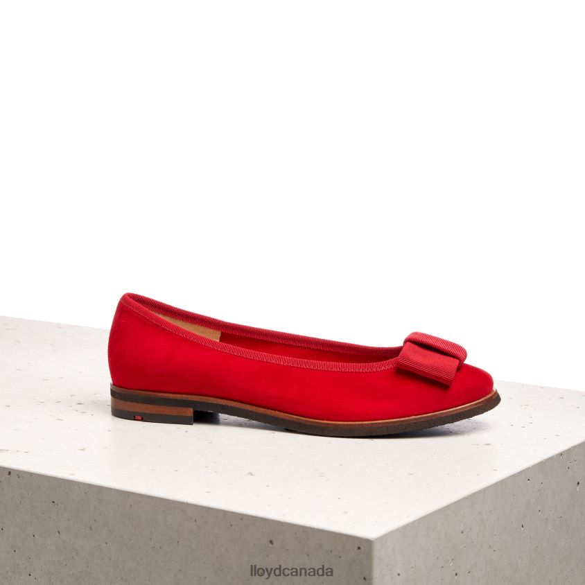 LEATHER BALLERINA LLOYD Women red R084ZF1175 Shoes