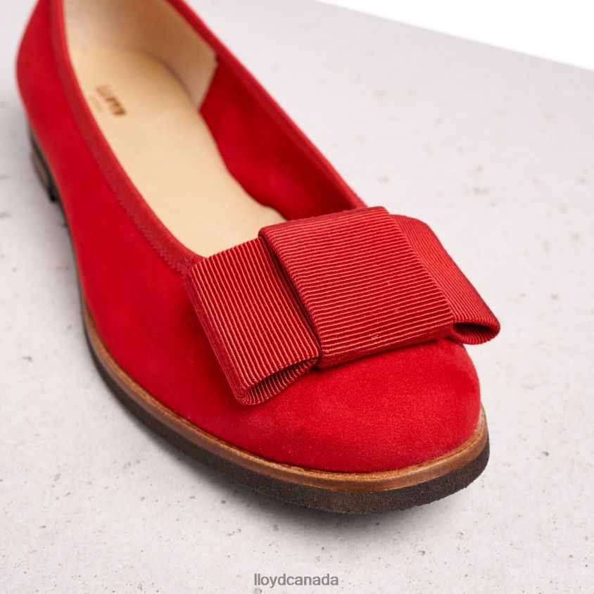 LEATHER BALLERINA LLOYD Women red R084ZF1175 Shoes