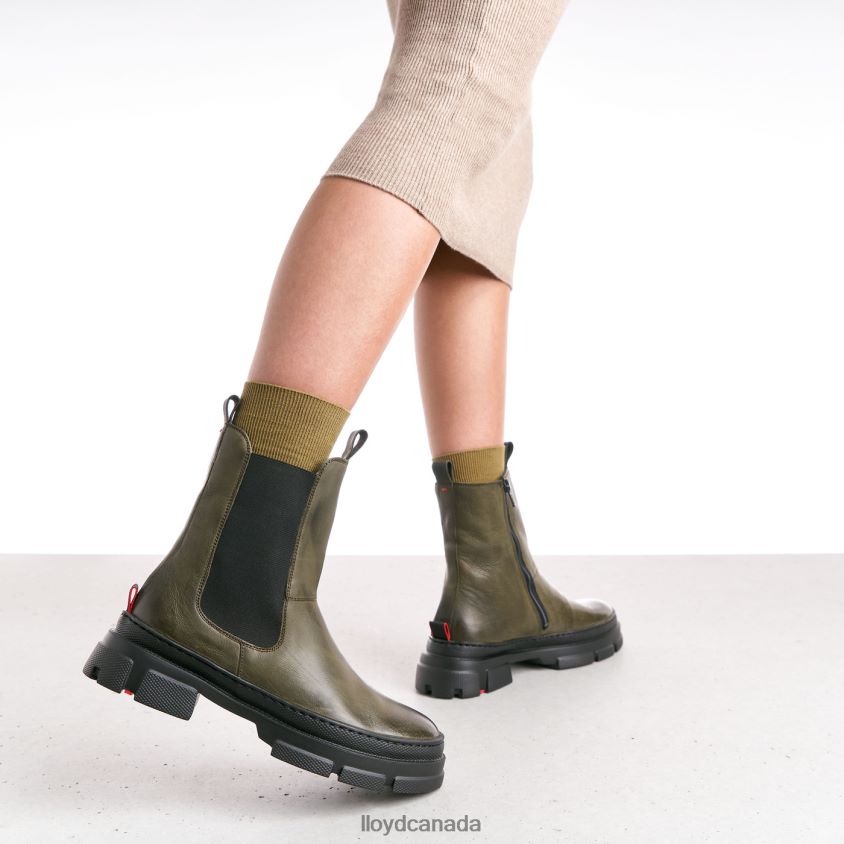 smooth leather slip-on ANKLE BOOTS LLOYD Women green R084ZF930 Shoes