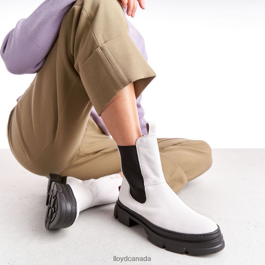 smooth leather slip-on ANKLE BOOTS LLOYD Women white R084ZF875 Shoes