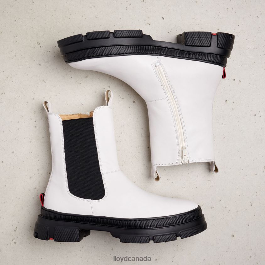 smooth leather slip-on ANKLE BOOTS LLOYD Women white R084ZF875 Shoes