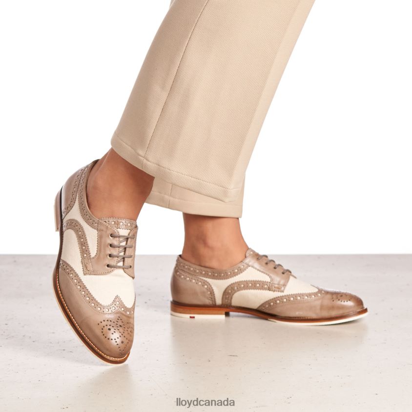 LACE LEATHER HALF SHOES LLOYD Women beige R084ZF1065 Shoes