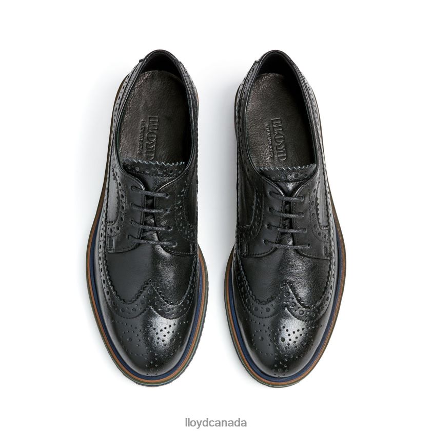 LACE LEATHER HALF SHOES LLOYD Women black R084ZF1031 Shoes