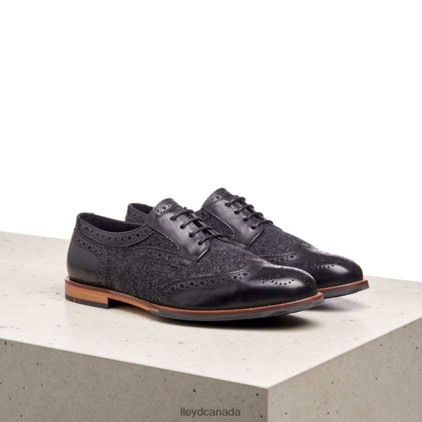 LACE SMOOTH LEATHER HALF SHOES LLOYD Women black R084ZF1076 Shoes