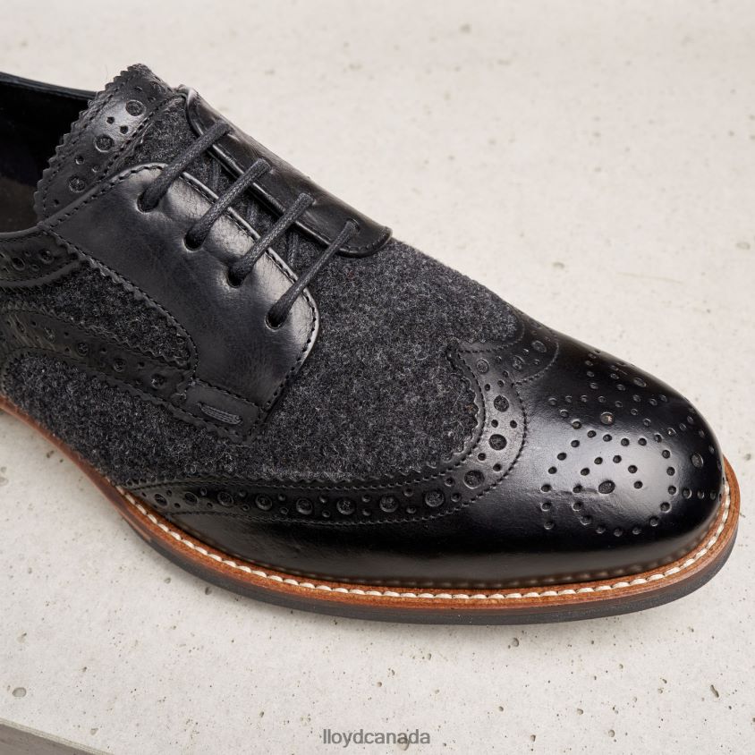 LACE SMOOTH LEATHER HALF SHOES LLOYD Women black R084ZF1076 Shoes