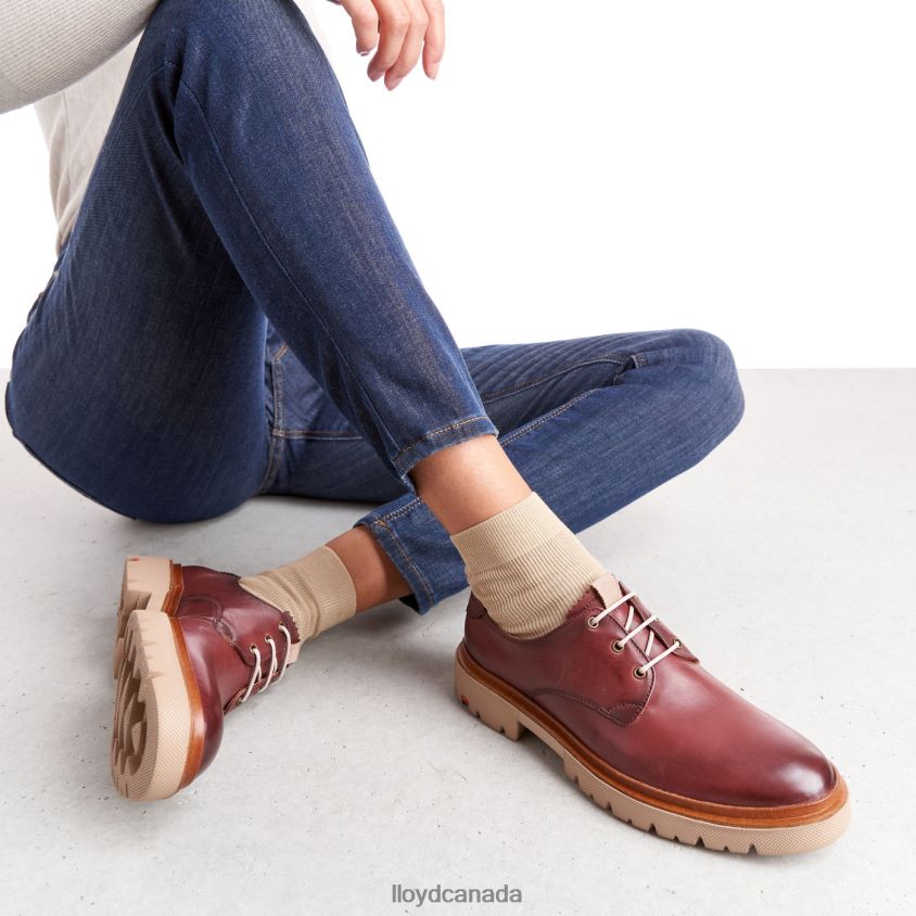 LACE SMOOTH LEATHER HALF SHOES LLOYD Women red R084ZF1181 Shoes