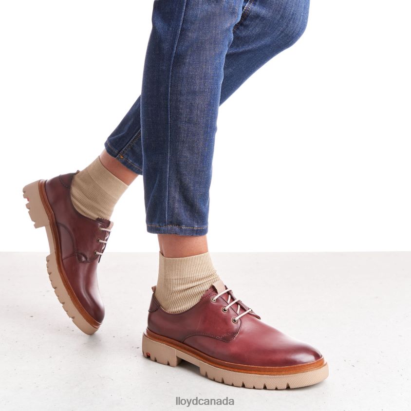 LACE SMOOTH LEATHER HALF SHOES LLOYD Women red R084ZF1181 Shoes
