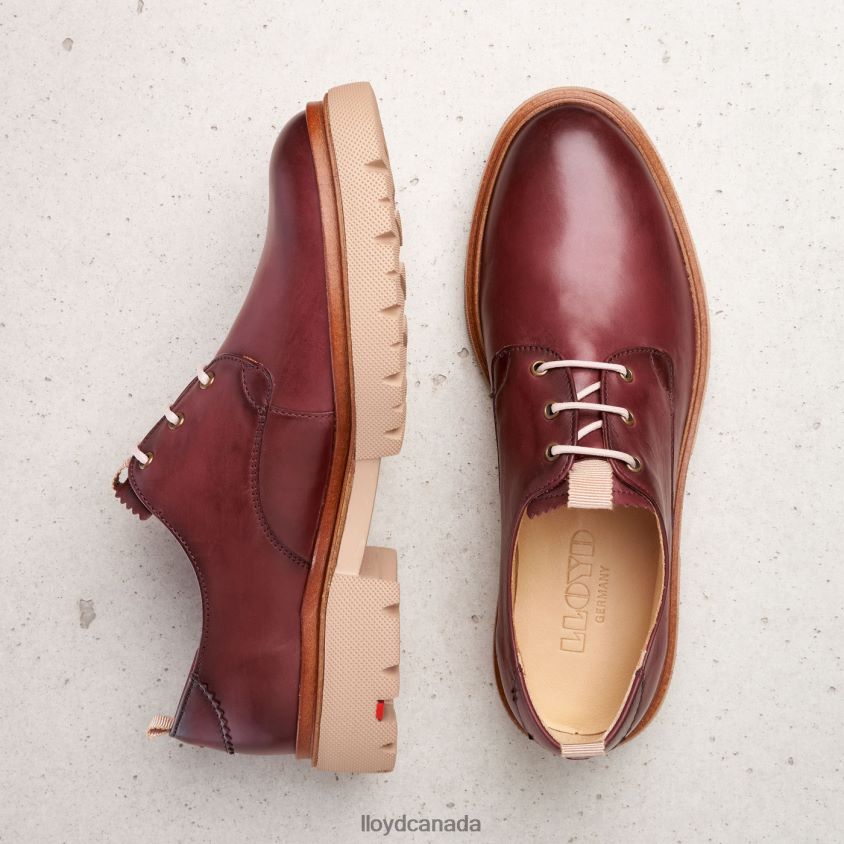 LACE SMOOTH LEATHER HALF SHOES LLOYD Women red R084ZF1181 Shoes