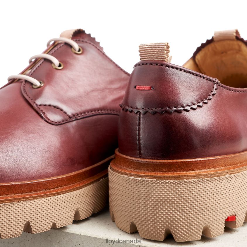 LACE SMOOTH LEATHER HALF SHOES LLOYD Women red R084ZF1181 Shoes