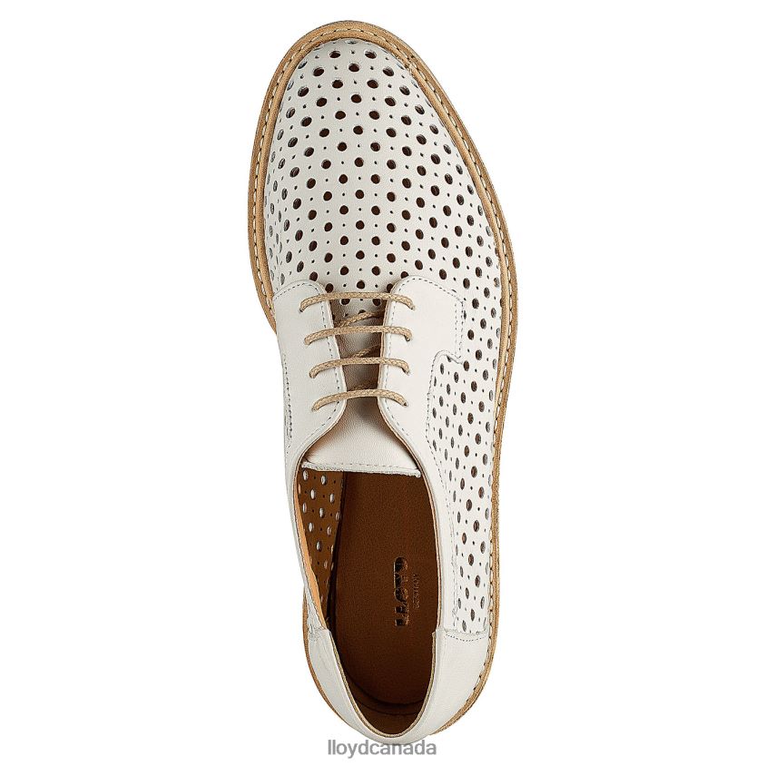 SMOOTH LEATHER LACE HALF SHOES LLOYD Women white R084ZF1184 Shoes