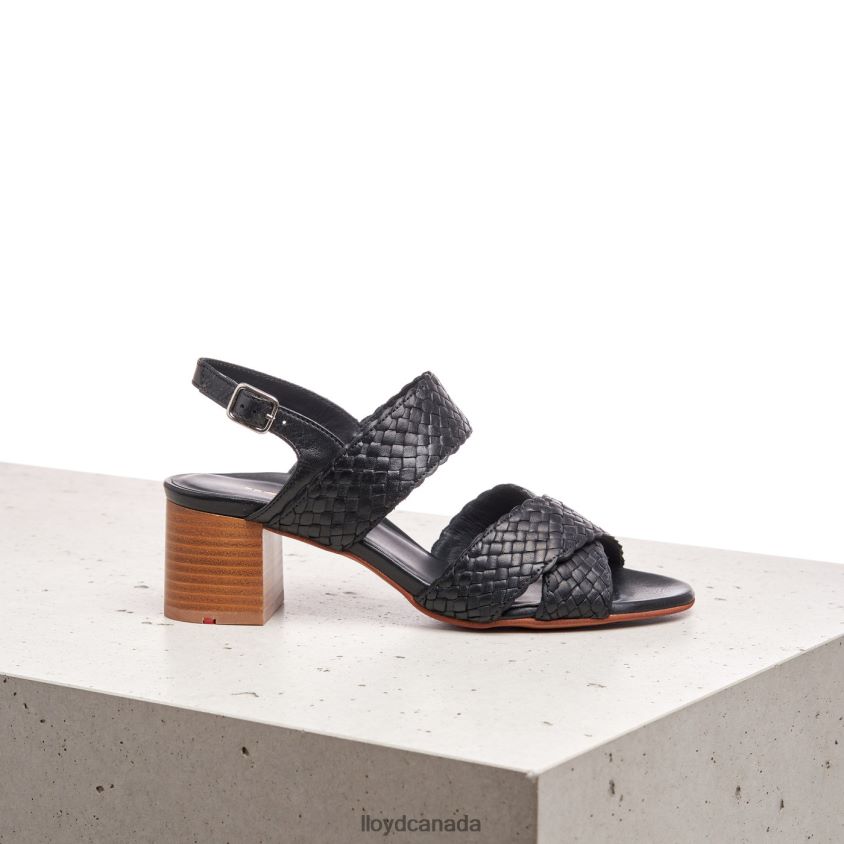 LEATHER SANDALE LLOYD Women black R084ZF1201 Shoes