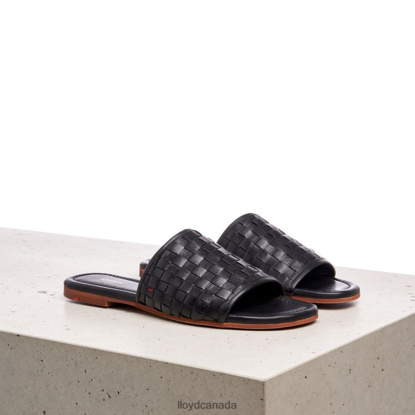 LEATHER SANDALE LLOYD Women black R084ZF1230 Shoes