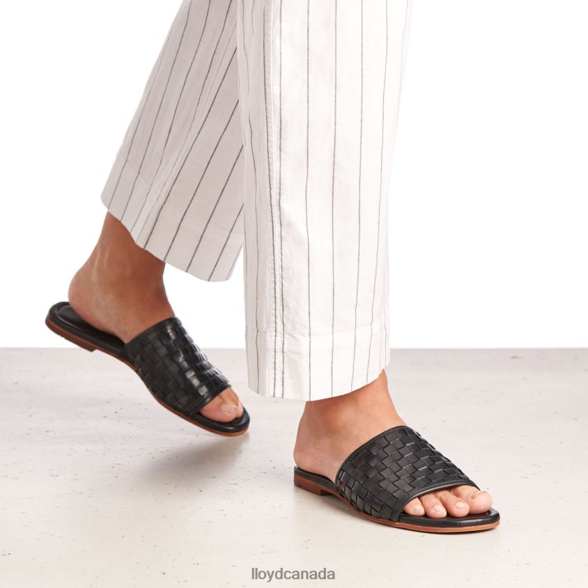 LEATHER SANDALE LLOYD Women black R084ZF1230 Shoes
