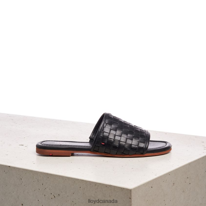 LEATHER SANDALE LLOYD Women black R084ZF1230 Shoes
