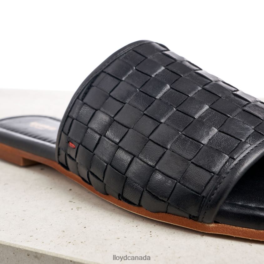 LEATHER SANDALE LLOYD Women black R084ZF1230 Shoes