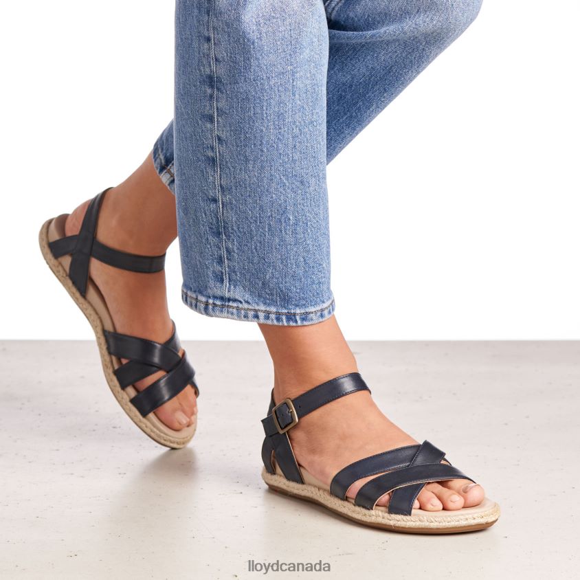 LEATHER SANDALE LLOYD Women blue R084ZF1209 Shoes