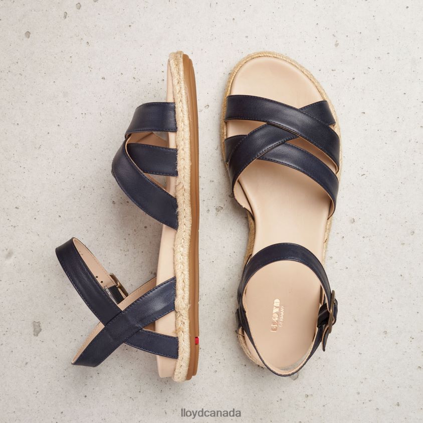 LEATHER SANDALE LLOYD Women blue R084ZF1209 Shoes