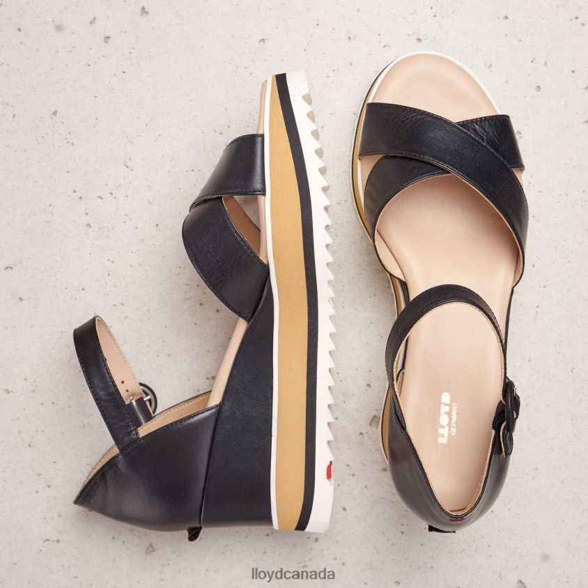WEDGE SANDALE LLOYD Women black R084ZF1208 Shoes