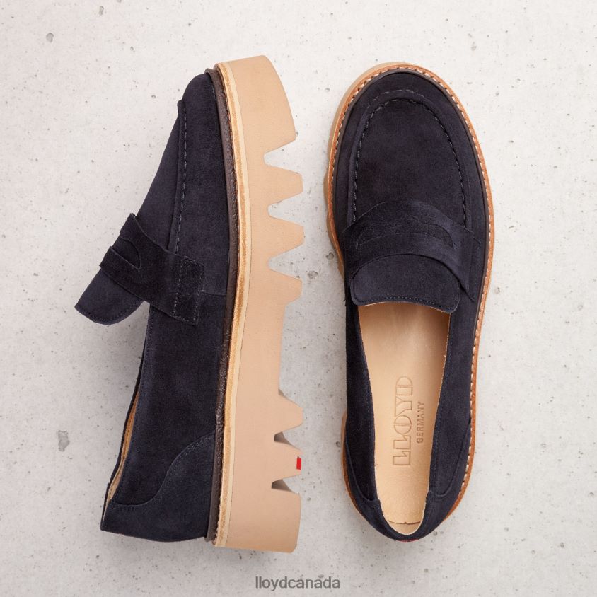 LEATHER SLIP-ON SLIPPER LLOYD Women blue R084ZF1074 Shoes