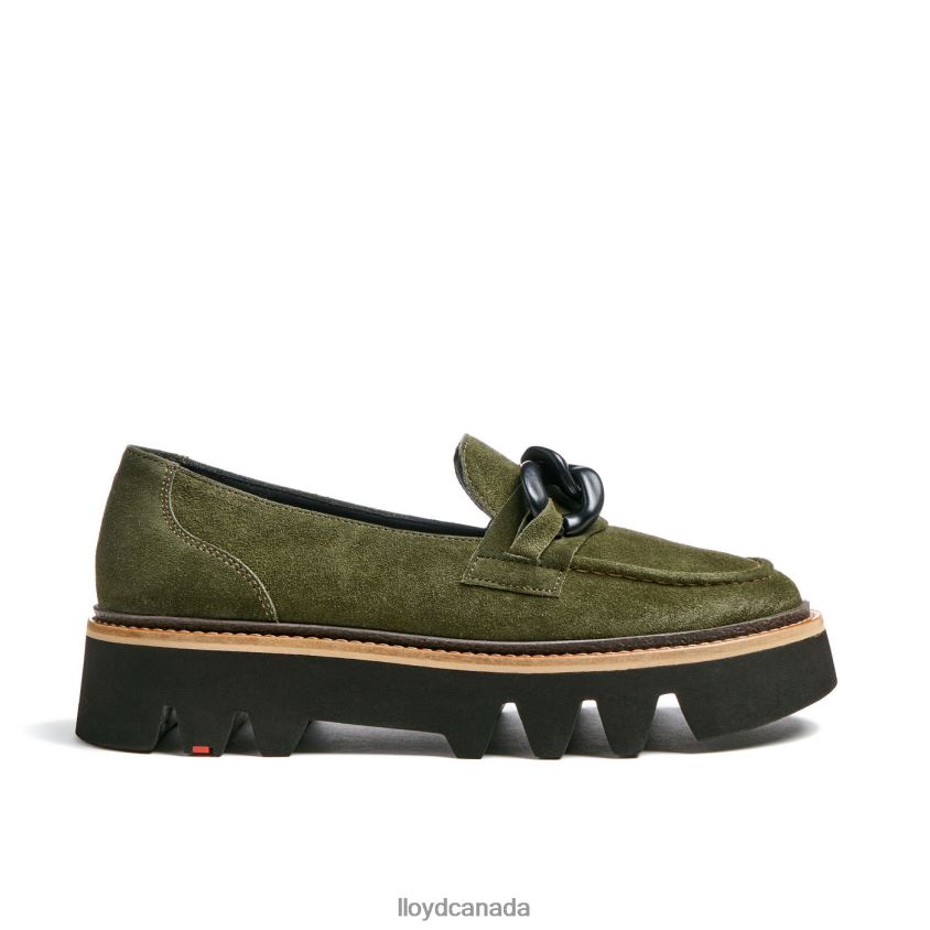 ROUGH LEATHER SLIP-ON SLIPPER LLOYD Women green R084ZF1019 Shoes