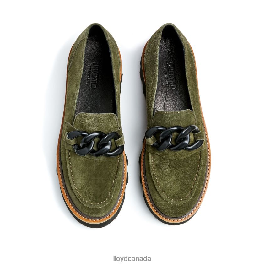 ROUGH LEATHER SLIP-ON SLIPPER LLOYD Women green R084ZF1019 Shoes