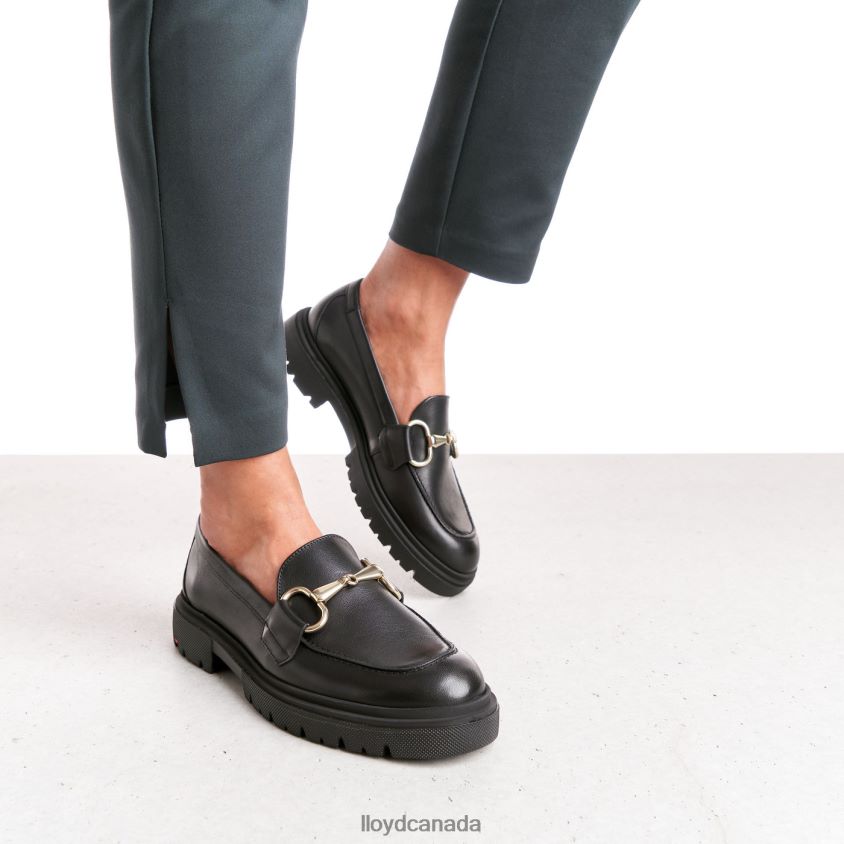 SMOOTH LEATHER SLIP-ON SLIPPER LLOYD Women black R084ZF1357 Shoes