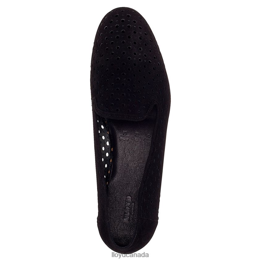 SUEDE SLIPPER LLOYD Women black R084ZF1145 Shoes