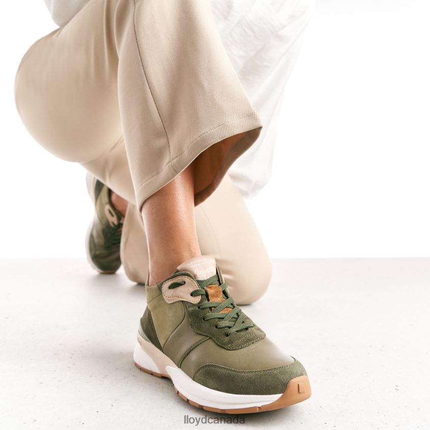 LEATHER LOW TOP SNEAKERS LLOYD Women green R084ZF767 Shoes