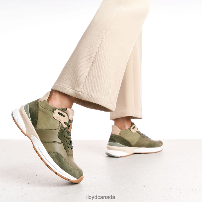 LEATHER LOW TOP SNEAKERS LLOYD Women green R084ZF767 Shoes