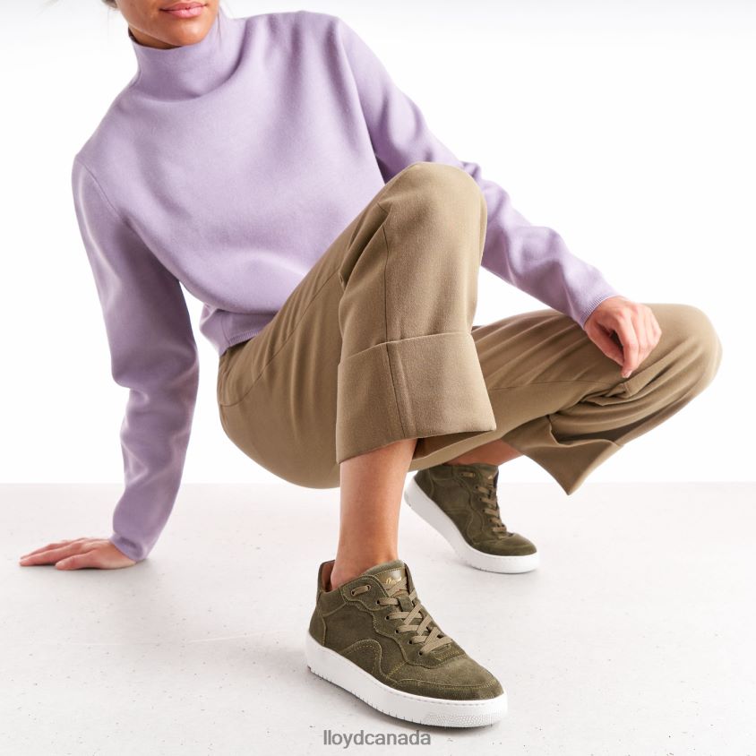 LEATHER LOW TOP SNEAKERS LLOYD Women green R084ZF768 Shoes