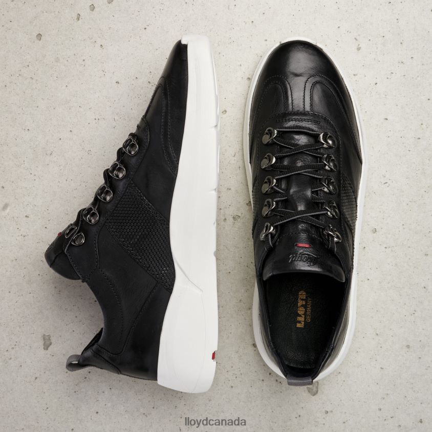 LEATHER SNEAKERS LLOYD Women black R084ZF834 Shoes