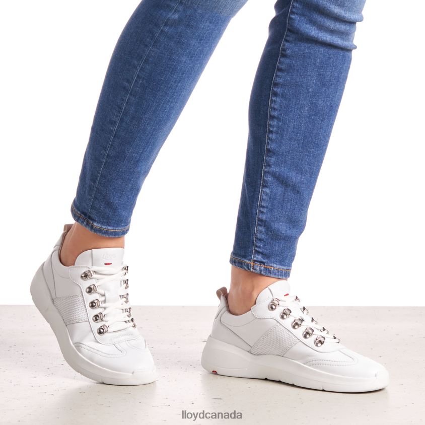 LEATHER SNEAKERS LLOYD Women white R084ZF790 Shoes