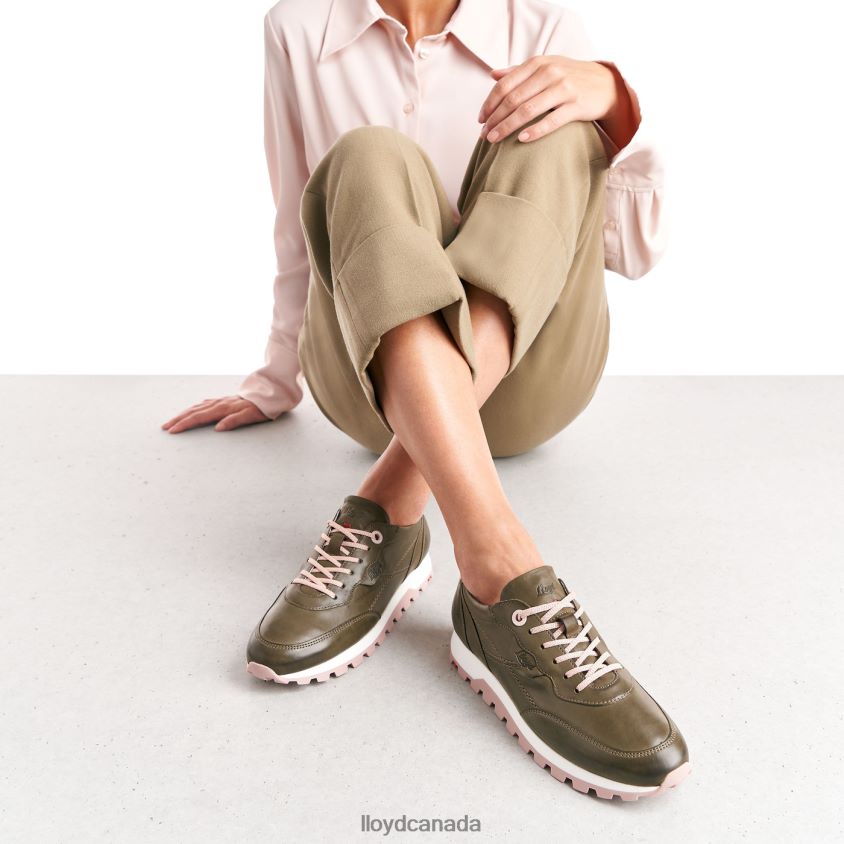 LOW TOP LEATHER SNEAKERS LLOYD Women green R084ZF801 Shoes
