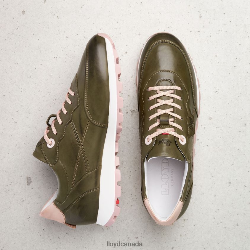 LOW TOP LEATHER SNEAKERS LLOYD Women green R084ZF801 Shoes