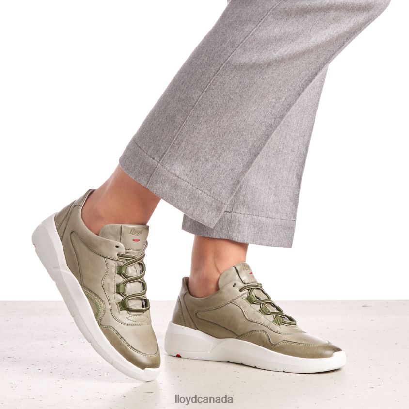 LOW TOP LEATHER SNEAKERS LLOYD Women green R084ZF830 Shoes