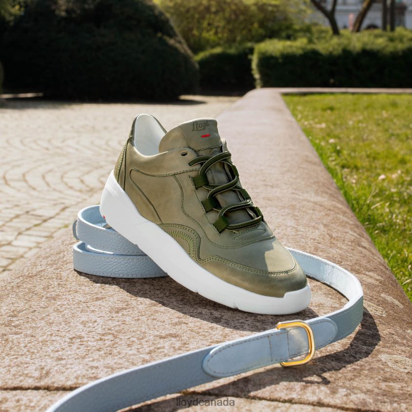 LOW TOP LEATHER SNEAKERS LLOYD Women green R084ZF830 Shoes