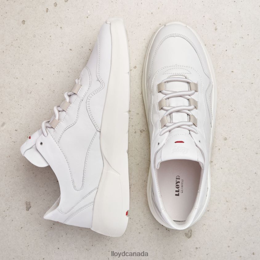 LOW TOP LEATHER SNEAKERS LLOYD Women white R084ZF829 Shoes